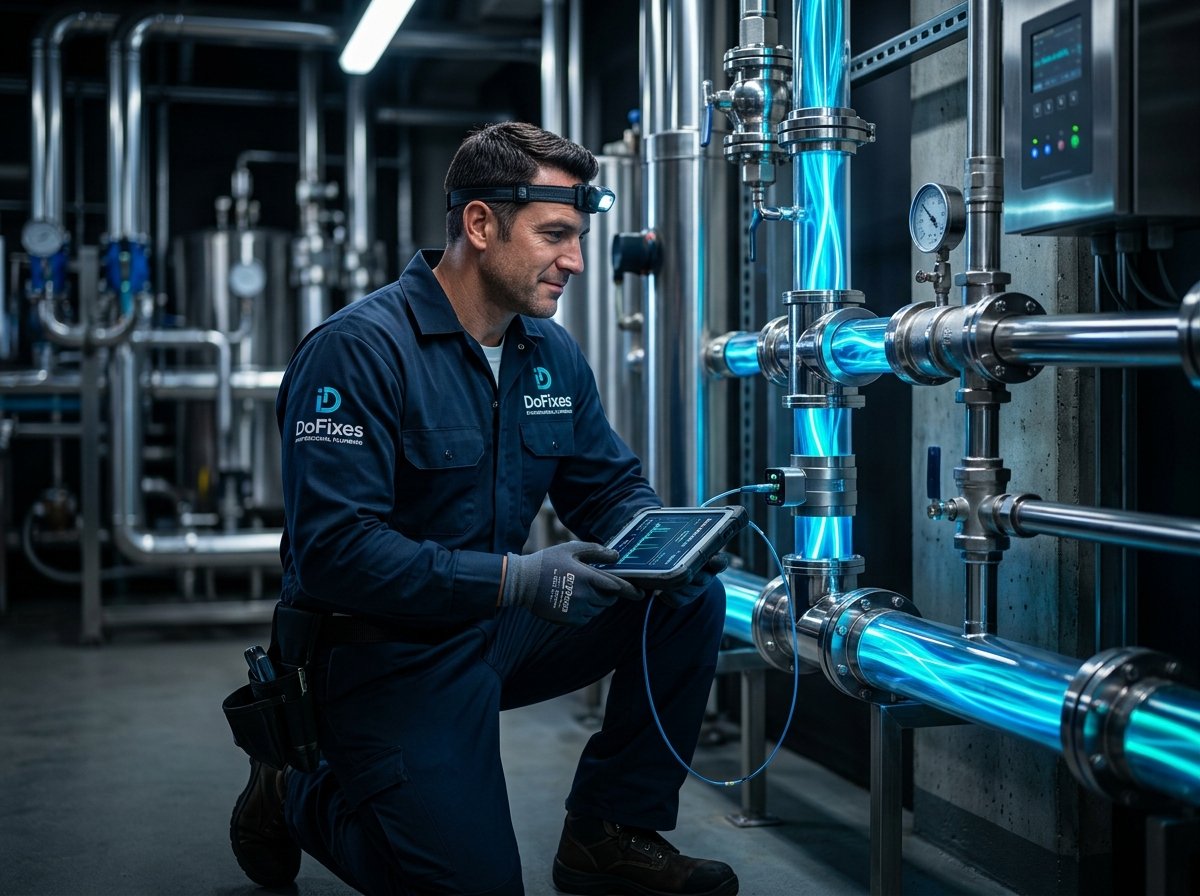 DoFixes Professional Master Plumber performing optical diagnostic service