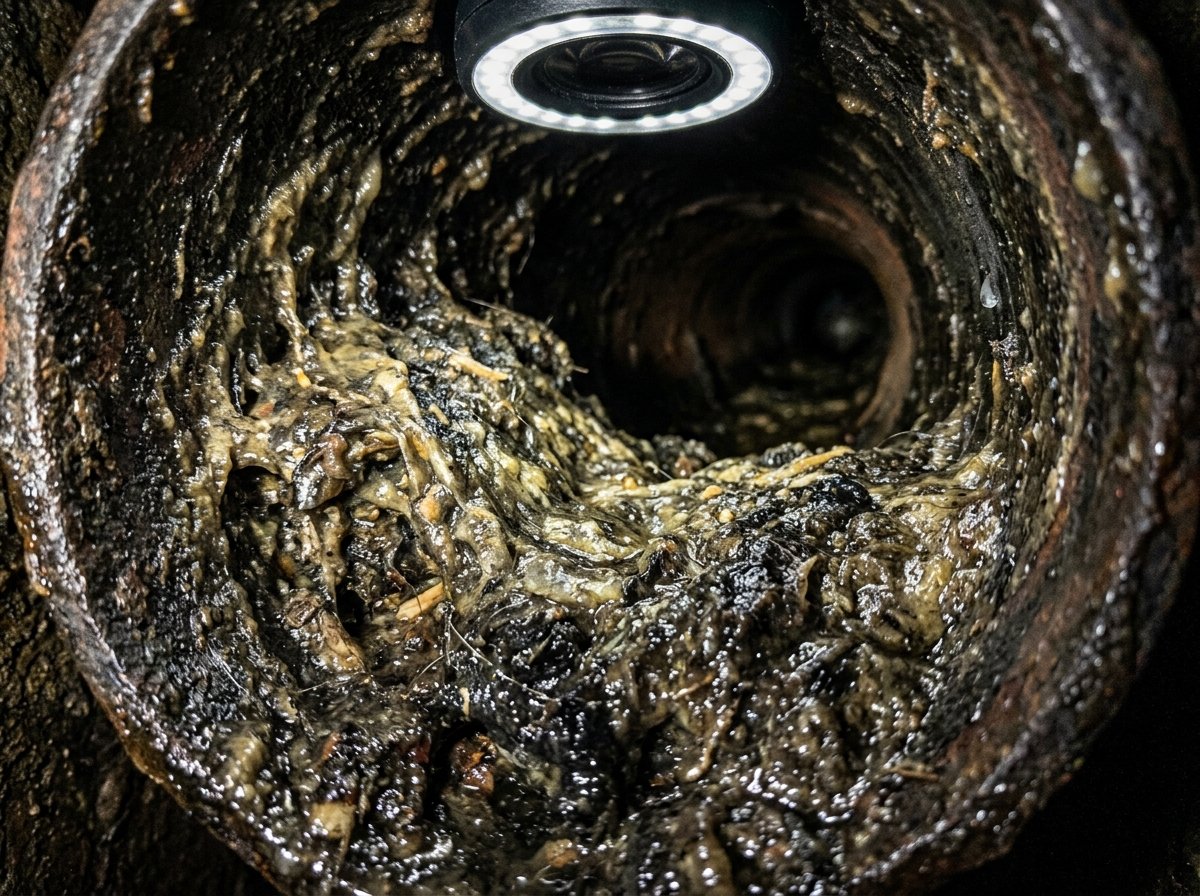 Severe Drain Clog Before Hydro-Jetting
